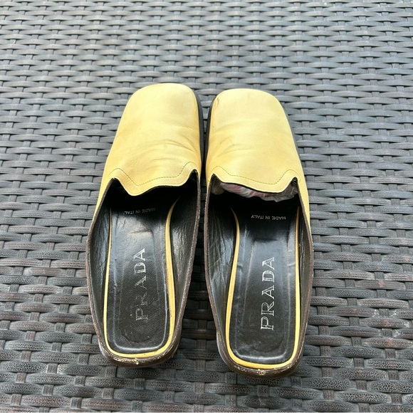 Prada Mule Slip On Shoes Yellow size 10 - Picture 4 of 12
